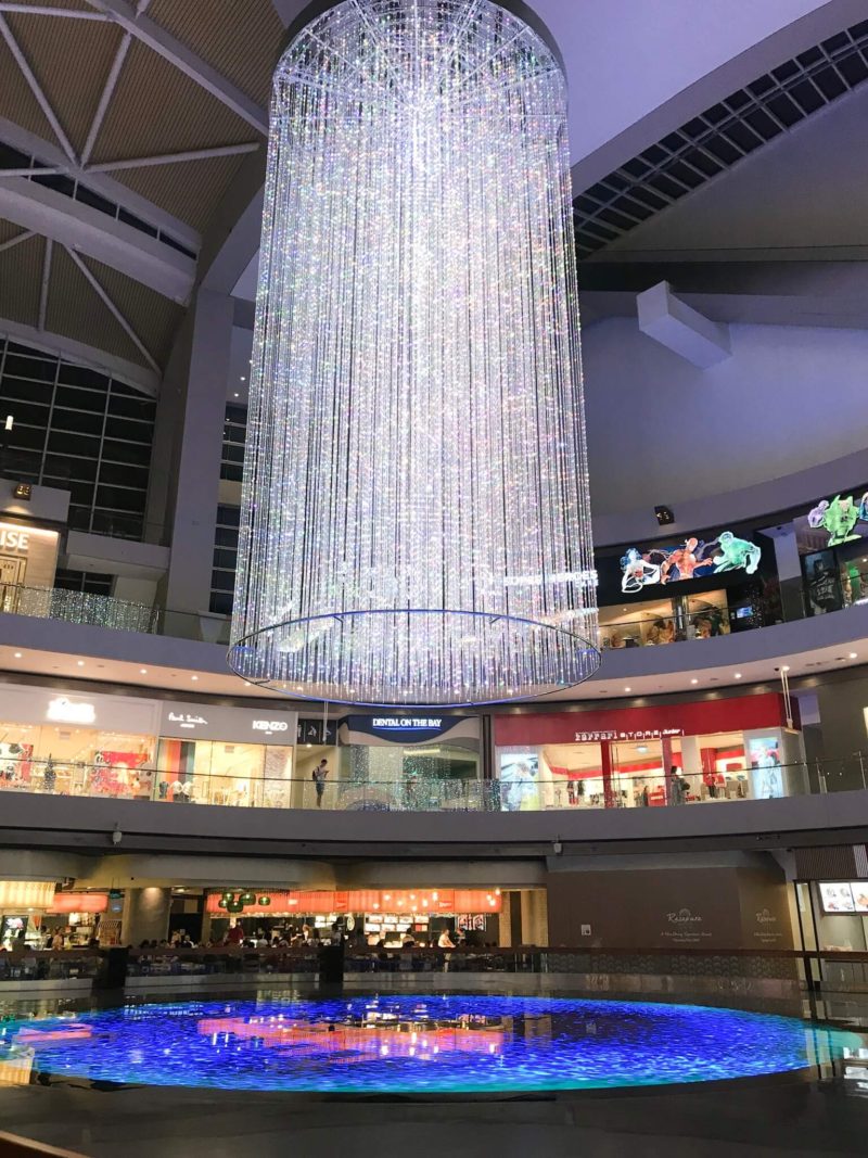 interactive art in the Marina Bay Sands mall