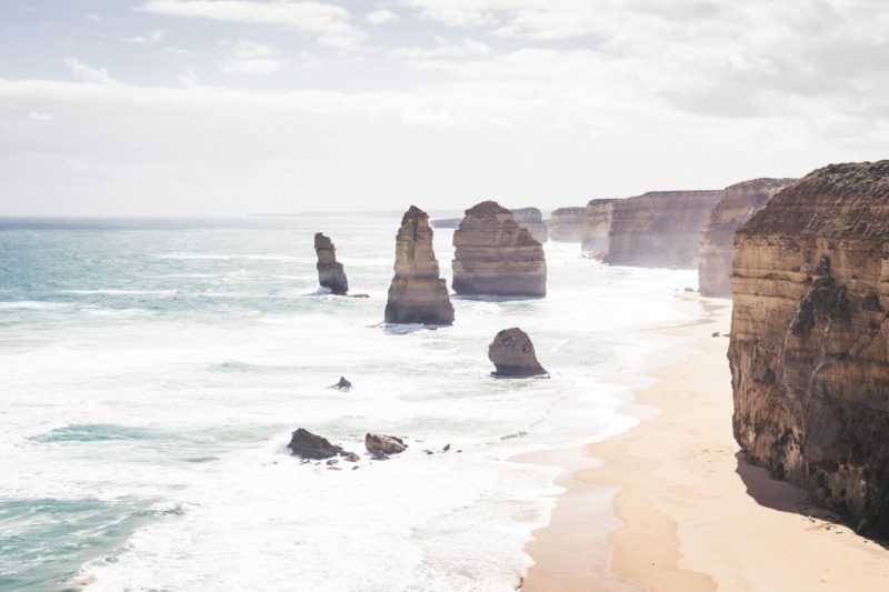 view of the twelve apostles in Australia. Just because you can't go to Australia right now doesn't mean you can't travel virtually