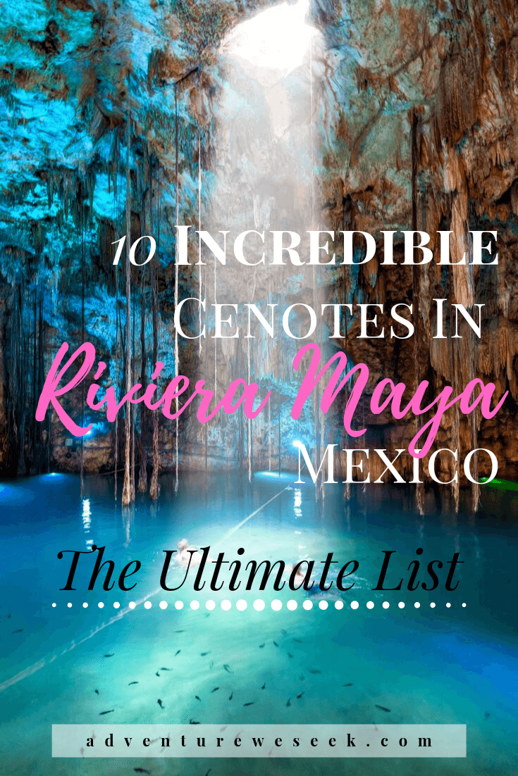 The ultimate list of the best cenotes in Mexico for swimming, snorkelling and scuba diving. If you travel to Mexico, cenotes in Yucatan are a must see! There are tons and close to many of the resort areas of Cancun, Tulum, Playa del Carmen and Riviera Maya.